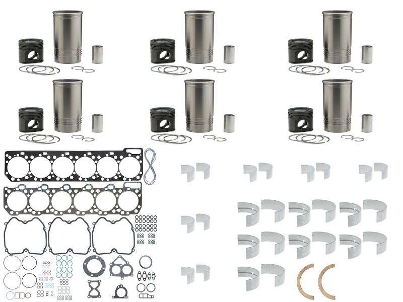 KIF6615/12/CS | Caterpillar C15 Twin To Single Turbo Conversion Inframe Rebuild Low Compression (16:1 CR) Kit (IPD Brand), New