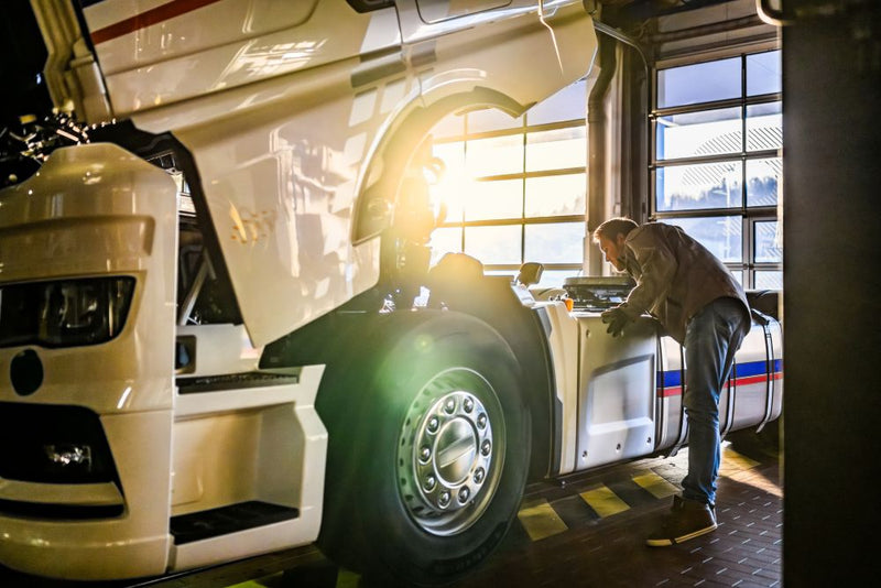 Man working on Diesel truck in South Chillicothe, TX