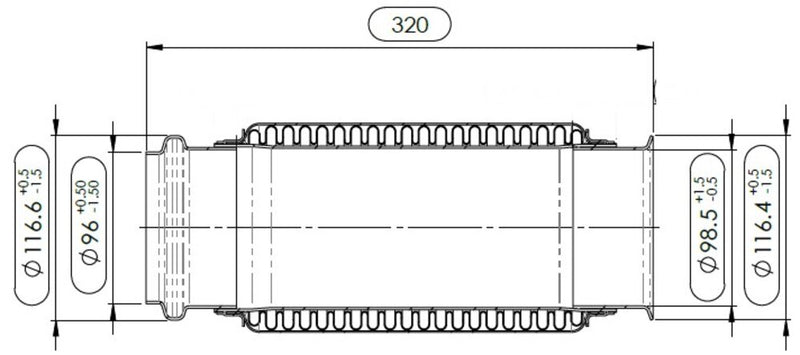 M664111 | Peterbilt EPA07 Exhaust Bellow, New | 58544